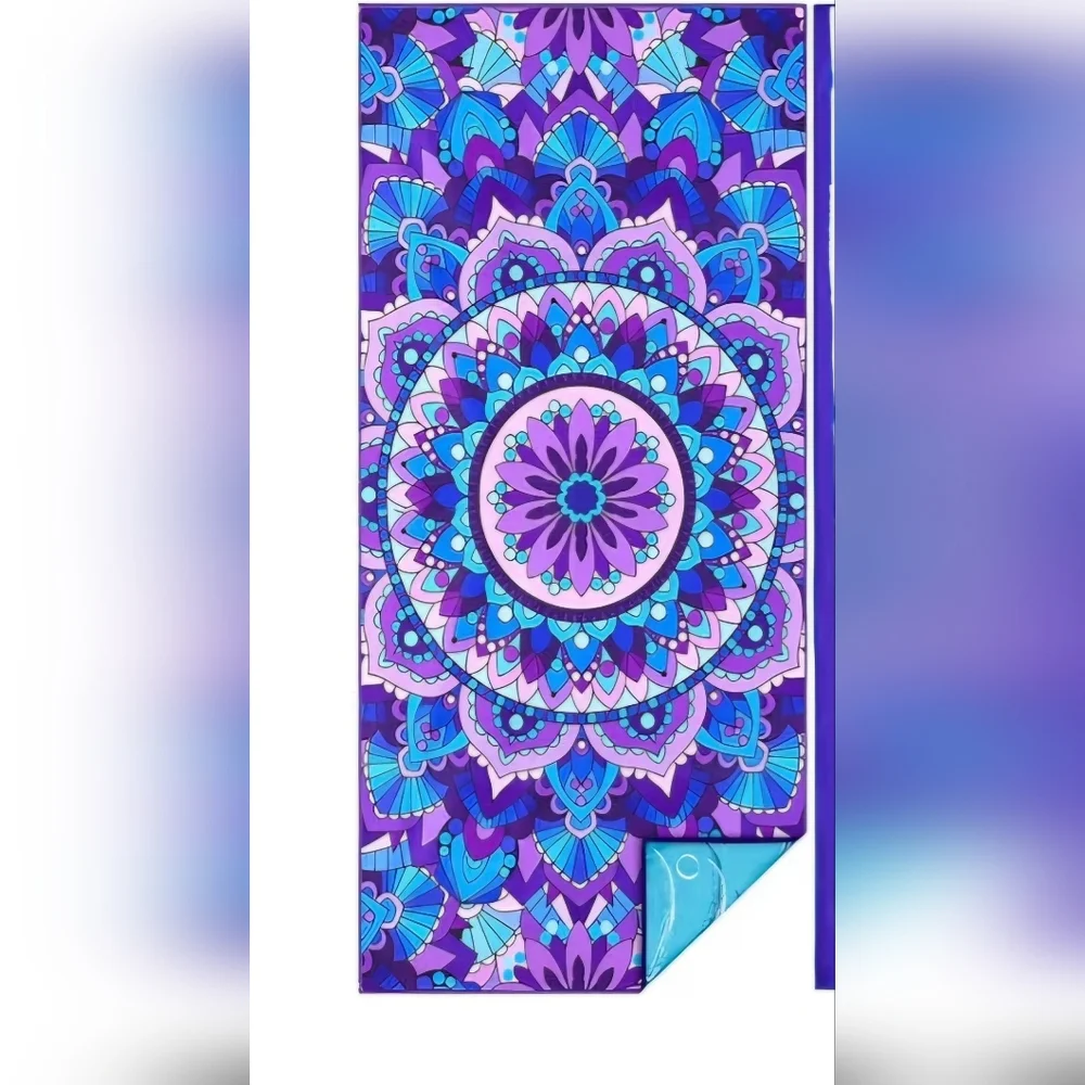 Purple Mandala Microfiber Oversized Lightweight Beach Towel NWT